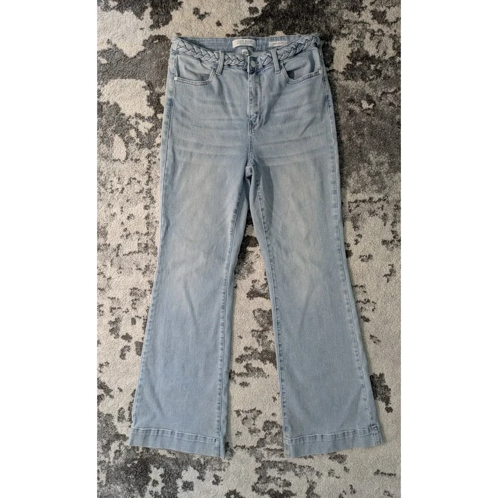 Judy Blue Women‎ Jeans 11/30 Wide Leg Fit Light Wash 90s High Rise Stretch - Picture 3 of 10